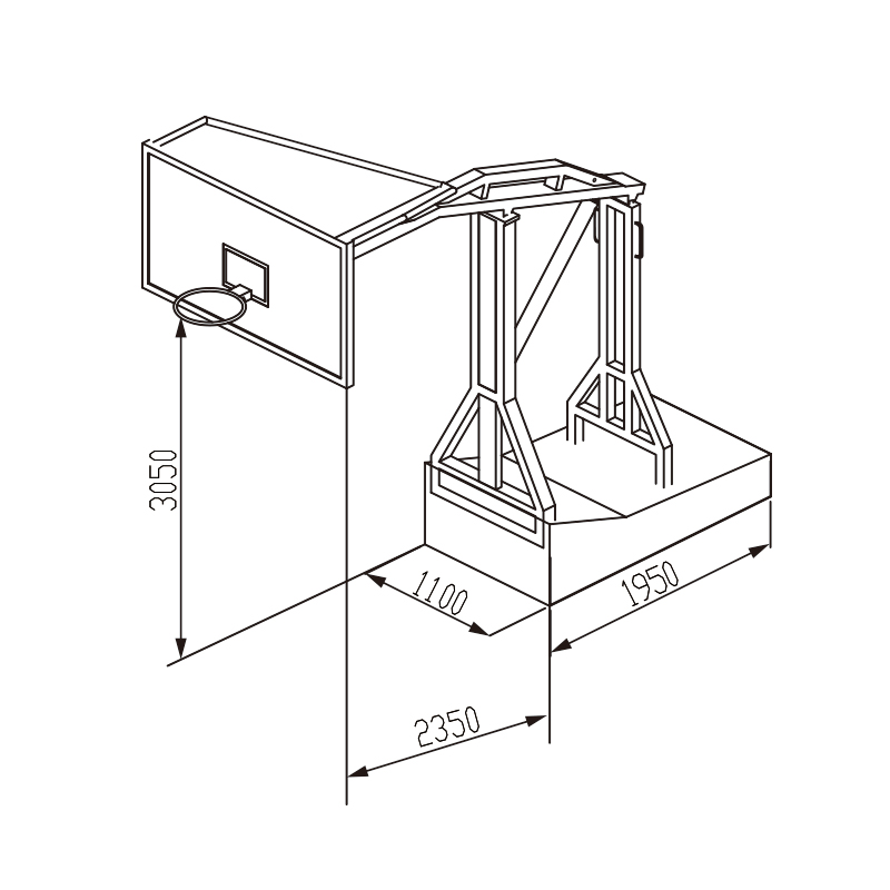 弹性平衡篮球架-Elastic balanced basketball backstop-11204/TXJ-1B(图2)