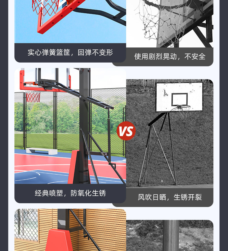 篮球架可移动户外成人升降篮球架子室内外儿童专业比赛标准篮球框(图7)