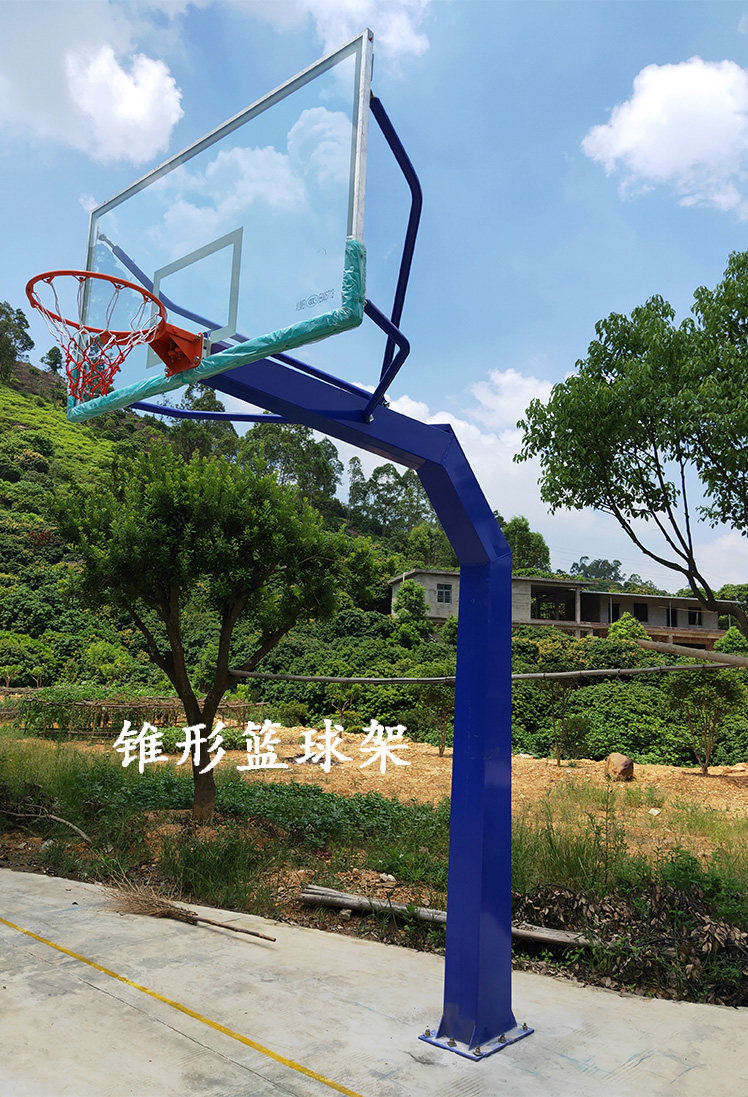 篮球架户外标准篮筐地埋式固定学校比赛成人家用加厚圆管钢化玻璃(图3)