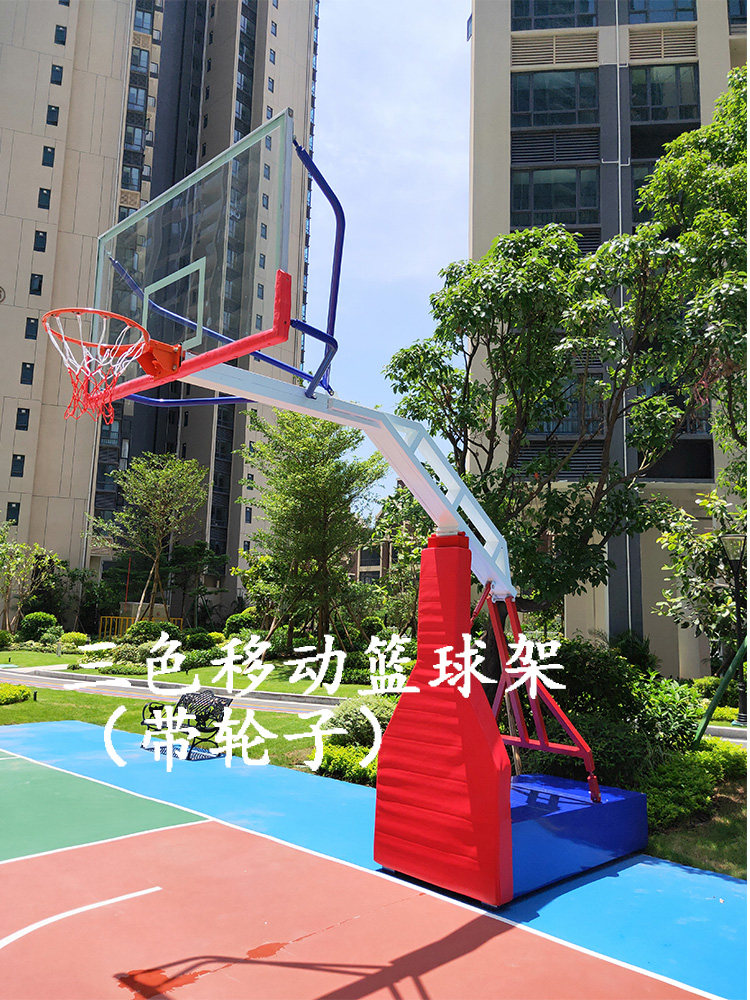 篮球架户外标准篮筐地埋式固定学校比赛成人家用加厚圆管钢化玻璃(图10)