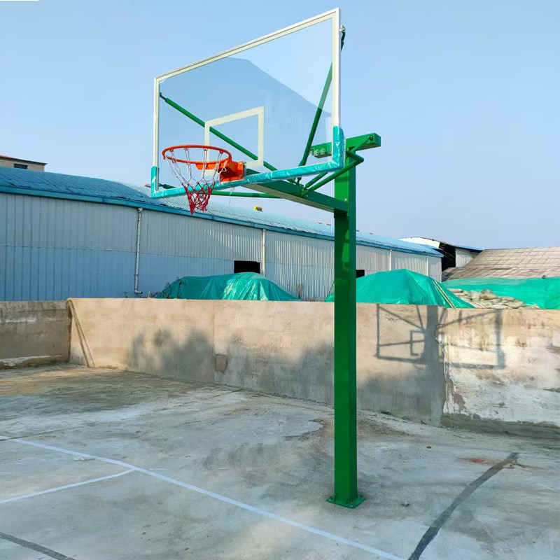 户外标准篮球架固定地埋式学校比赛专业升降成人预埋室外国标架子(图6)