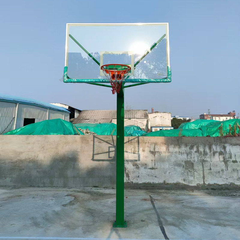 户外标准篮球架固定地埋式学校比赛专业升降成人预埋室外国标架子(图8)