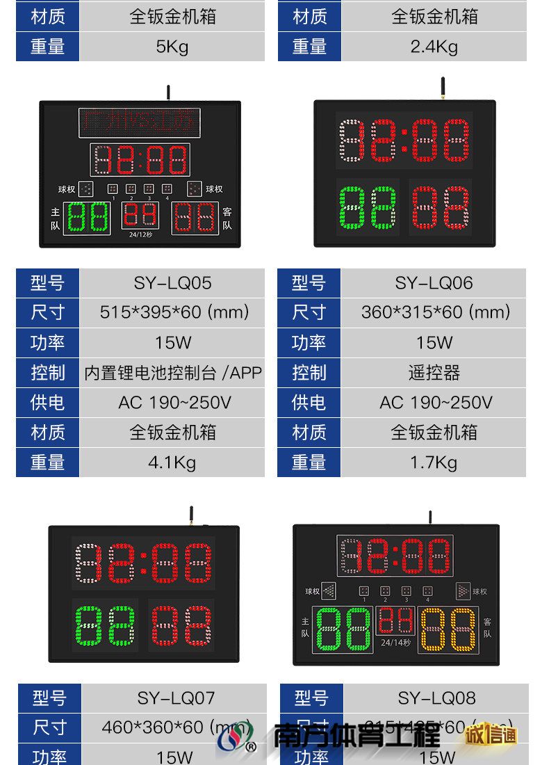 金陵时印篮球比赛电子记分牌倒计时计分器24秒LED足球乒乓羽毛球(图14)
