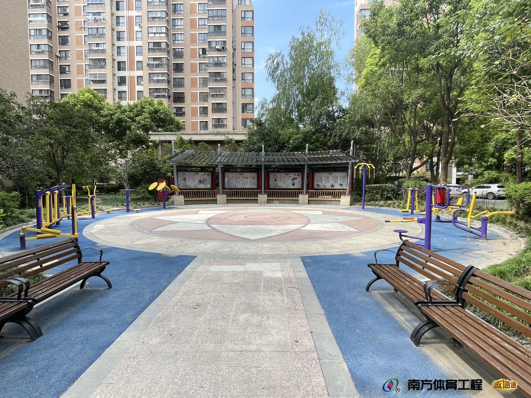 上海上海市嘉定区菊园新区嘉保社区居委会嘉保社区健身点（898弄北区）篮球架安装维修